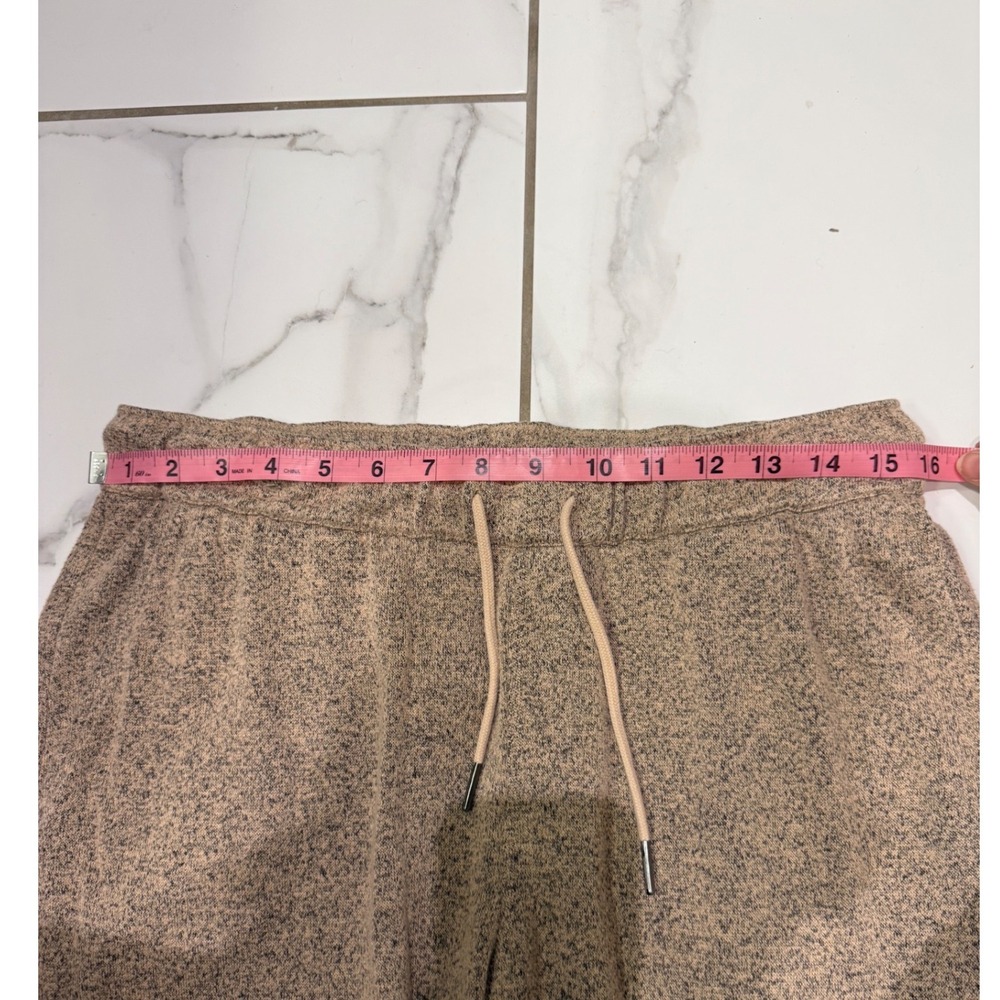 Nordstrom Womens Marled Knit Lounge Pants Tan Beige Drawstring Relaxed Medium - Picture 4 of 6